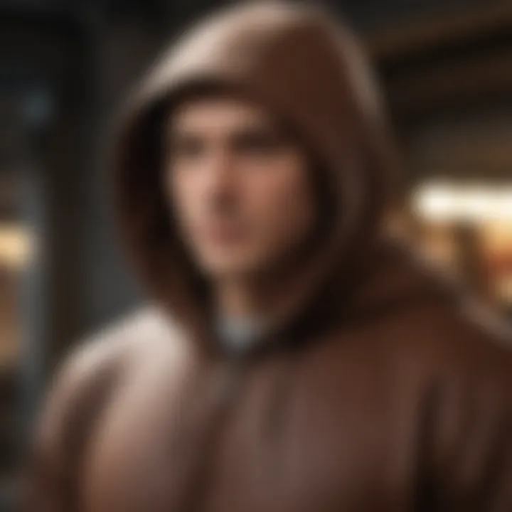 Casual setting showcasing the versatility of a chocolate brown hoodie