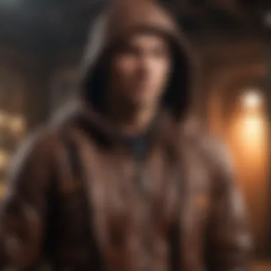 Layered Outfit Inspiration Layered outfit featuring a chocolate brown hoodie with accessories