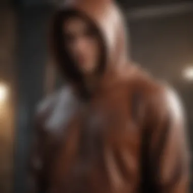 Stylish Chocolate Brown Hoodie Stylish chocolate brown hoodie against a minimalist backdrop