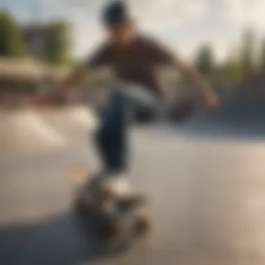 Safety measures being demonstrated at a skatepark