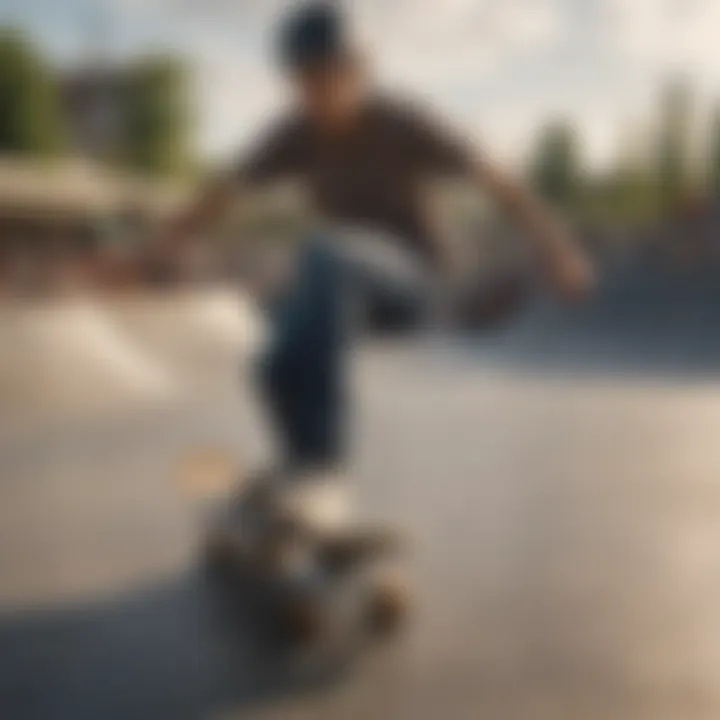 Safety measures being demonstrated at a skatepark