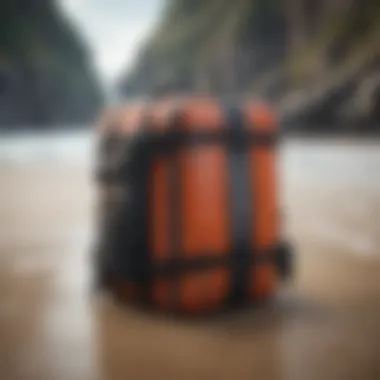 A sturdy surf gear bag showcasing various compartments for organization