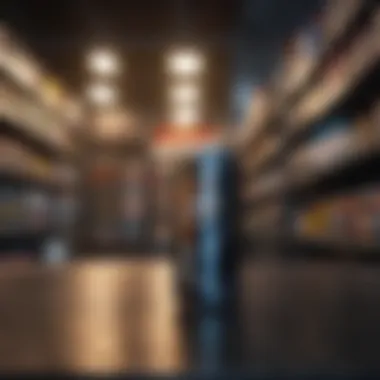 Diverse Product Range in Energy Drink Store A vibrant energy drink store showcasing a variety of products