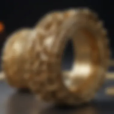 Intricate Designs of Gold Jewellery Chains A close-up of a luxurious gold jewellery chain showcasing intricate designs.