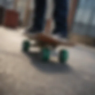 Well-Maintained Skateboard with Wax A well-maintained skateboard showcasing wax application