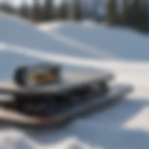 Precision edge tuning tool showcased on a snowboard