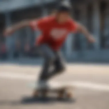 Skateboarding's Fashion Impact A collage illustrating the cultural influence of skateboarding on fashion