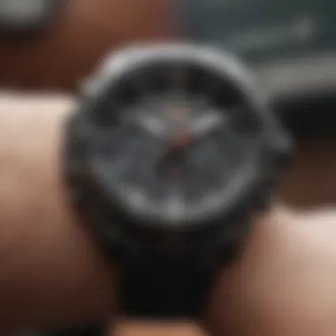 A close-up of a freestyle digital watch showcasing its unique features and design