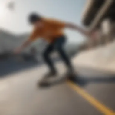 A close-up of a skateboarder executing a complex trick on an urban ramp, symbolizing the essence of street culture in extreme sports.