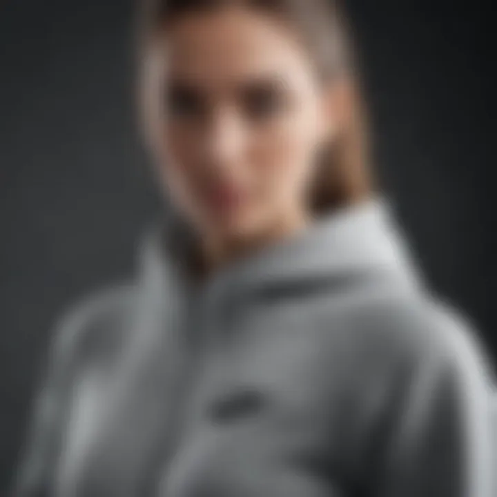 showcasing the versatility of the grey Nike sweatshirt in different settings