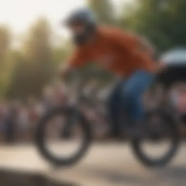 A community event featuring BMX riders showcasing their skills and tricks.