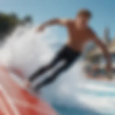 Flowrider surfers enjoying a safe and thrilling experience