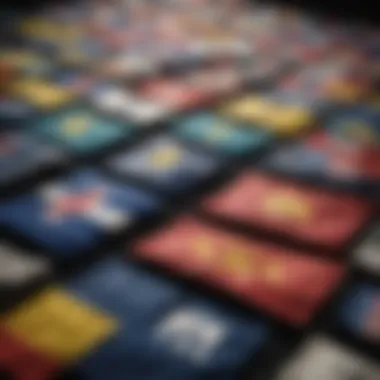 Diverse Nautical Flags and Their Meanings A collection of small nautical flags displaying various maritime signals.