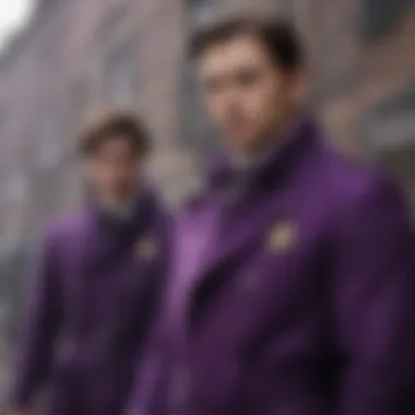 Historical depiction of purple coats through the ages