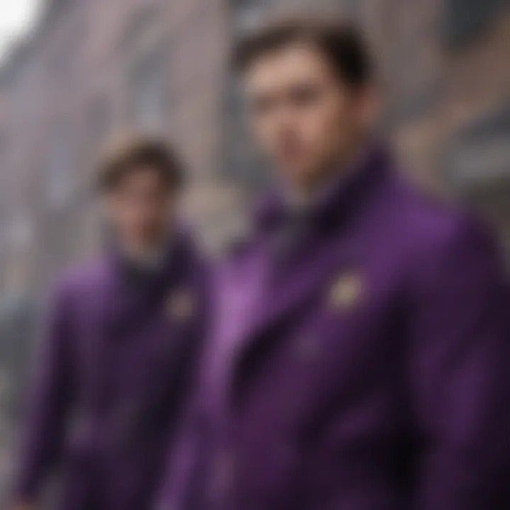 Historical depiction of purple coats through the ages