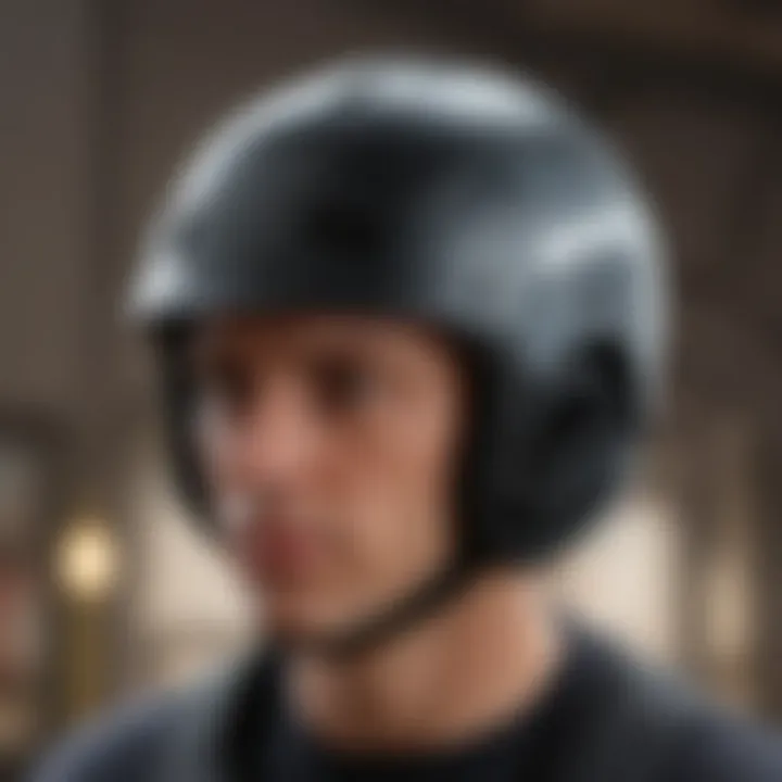 Illustration of the safety features integrated into the Tony Hawk helmet