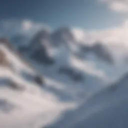 Breathtaking snow-covered mountain range