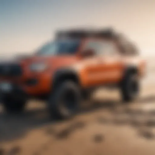 Toyota Tacoma with Surf Rack on the Beach