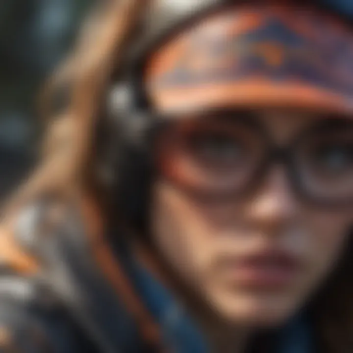 Vibrant patterns on extreme sports apparel