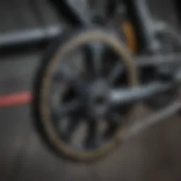 Detailed view of a bike chain