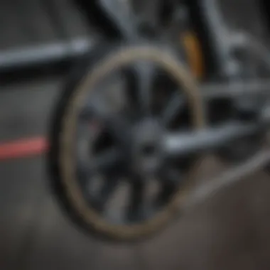 Detailed view of a bike chain