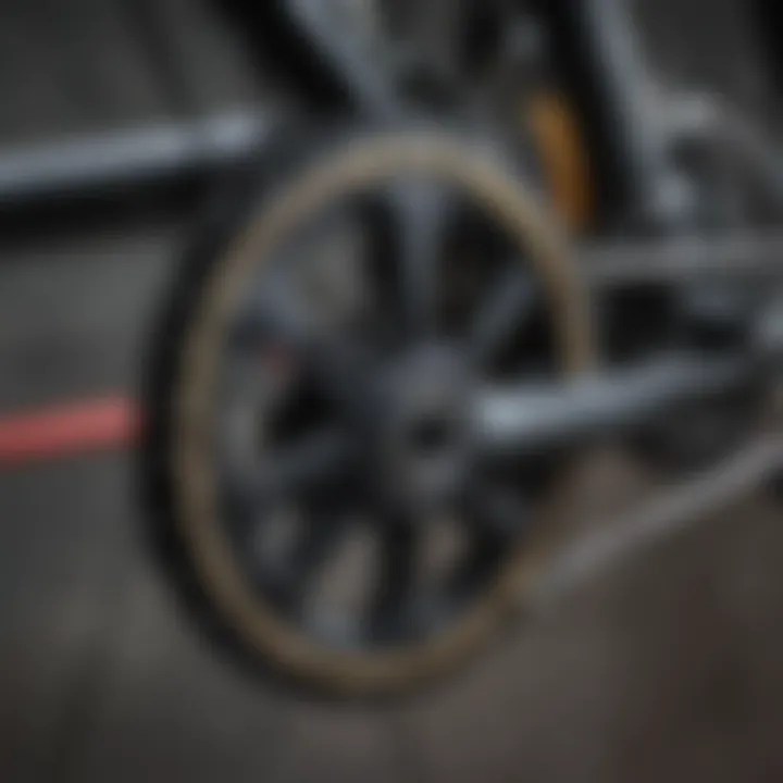 Detailed view of a bike chain