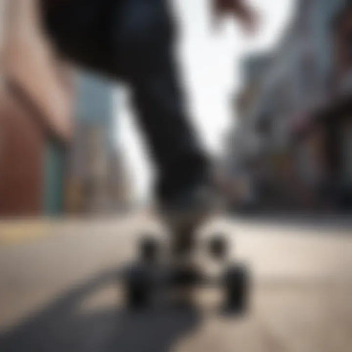 Skater enjoying a smooth ride, emphasizing the impact of quality bearings.