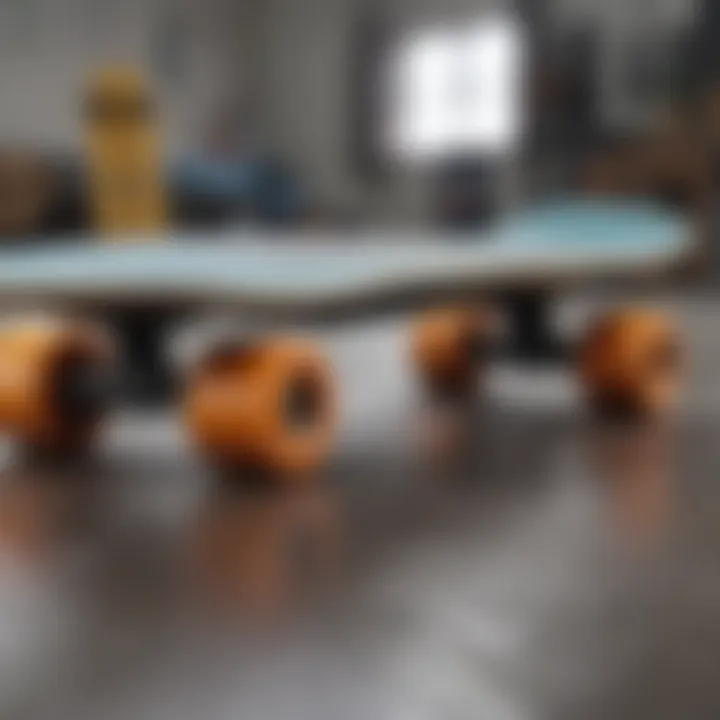 Skateboard with freshly applied rubber grip tape