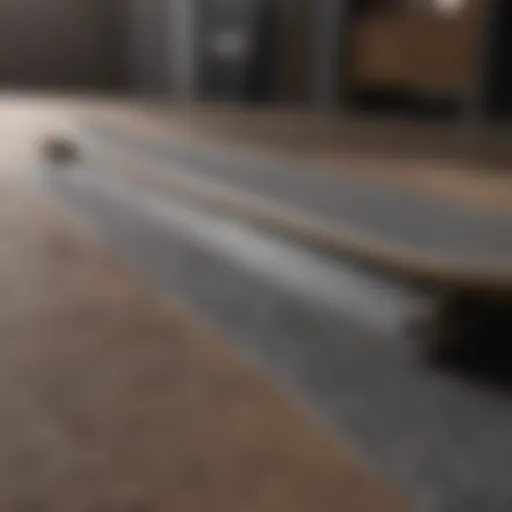 Close-up view of skateboard risers showcasing their design.