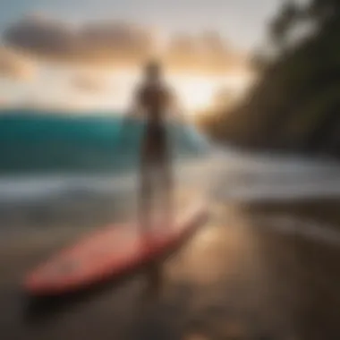 Local Culture and Surfboards The vibrant local culture surrounding Bonzai Pipeline, featuring art and surfboards