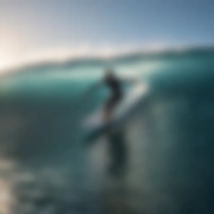 Surfer navigating the powerful waves at Bonzai Pipeline