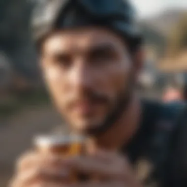 Caffeine's Role in Extreme Sports Athlete performing extreme sports fueled by energy drinks