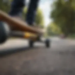 High-quality longboard showcasing premium materials