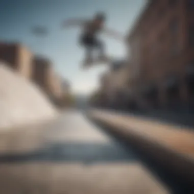 Skateboarder executing a powerslide on a ramp