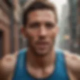 Runner demonstrating optimal breathing during a marathon