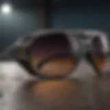 A close-up view of McCoy spy sunglasses with unique design features
