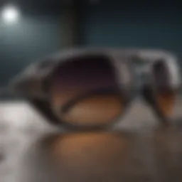 A close-up view of McCoy spy sunglasses with unique design features