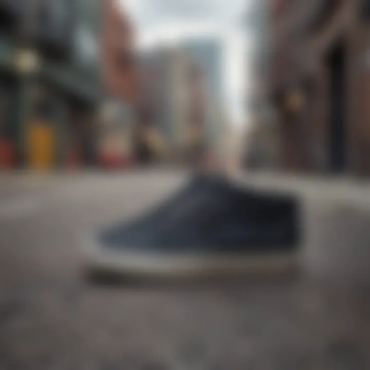 Vans Chukka Low Denim Black placed on diverse urban terrain