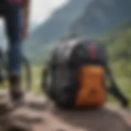 Vans Construct Crossbody Bag in action during a mountain biking adventure