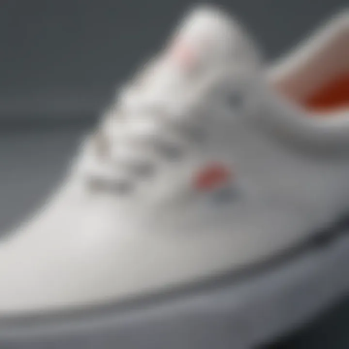 Close-up of Vans Era Classic White detailing and craftsmanship