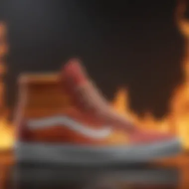 Unique Flame Design of Vans Hi-Top Flames Close-up of the unique flame design on Vans Hi-Top Flames.