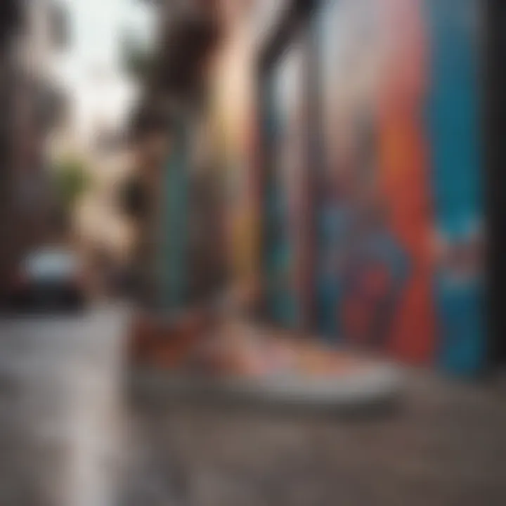 Vans Wayvee displayed with vibrant street art background