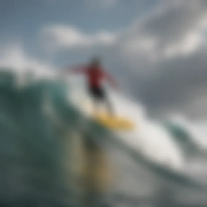 Vintage surfing scene showcasing the evolution of surf culture