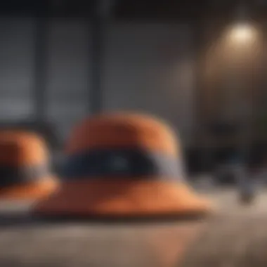 A collection of different bucket hats showcasing various materials.