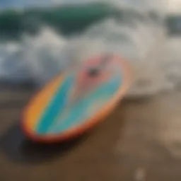 Innovative design of Wavestorm skimboards highlighting unique patterns and colors.