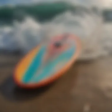Unique Patterns and Colors of Wavestorm Skimboards Innovative design of Wavestorm skimboards highlighting unique patterns and colors.