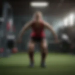 Soccer player engaging in weight lifting for strength training