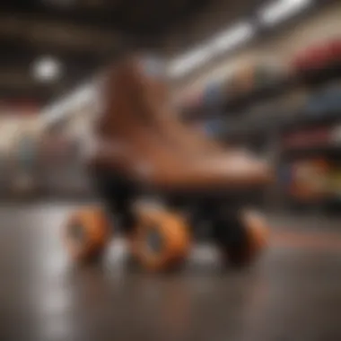 Quad Roller Skates in Store An array of quad roller skates at a store for purchase