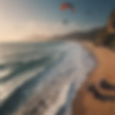 Scenic Coast for Wing Kitesurfing Scenic coastal location ideal for wing kitesurfing