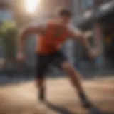 Athlete performing sprinting drill